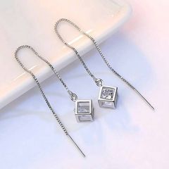 K14WG アメジスト チェーンピアス アメリカンピアス ケース付 美品