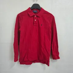 ポロラルフローレン レッド 長袖 カラーTシャツ レディース Mサイズ