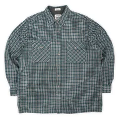 BAY AREA TRADERS 90s 00s 90年代 2000年代 フランネル ボックスシャツ アメカジ 定番 ビッグサイズ USA ヴィンテージ アメリカ 古着 メンズ シャツ グリーン系 チェック柄 XL【中古】