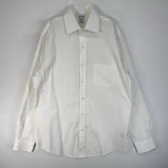 古着 ブルックスブラザーズ Brooks Brothers 長袖シャツ REGENT 胸ポケ カラーステイ M  ホワイト 無地 メンズ