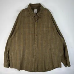 古着 ブルックスブラザーズ Brooks Brothers 長袖シャツ ボタンダウン チェック フランネル XL  ブラウン系 マルチカラー メンズ