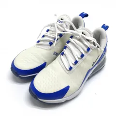【美品】ナイキ ゴルフシューズ 白×ブルー CK6483-106 エアマックス270 スパイクレス  レディース 23.0 ゴルフウェア NIKE