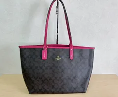 COACH コーチ トートバッグ シグネチャー ブラウン 肩掛け
