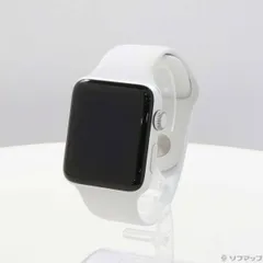 〔中古品〕 Apple Watch Series 3 GPS 42mm シルバーアルミニウムケース ホワイトスポーツバンド【247】