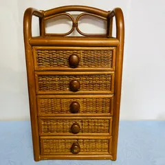 人気 ラタン 5段チェスト ラタンチェスト 籐チェスト 籐タンス ラタンチェスト 5段 ランドリーチェスト 籐家具 幅60cm （ チェスト