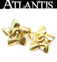 【広尾店】 美品 シャネル CHANEL スター ココマーク イヤリング ゴールド 96P 【17899】