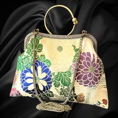 【No.659】着物リメイクバッグ、和風オリジナルバッグ、着物ショルダーバッグ