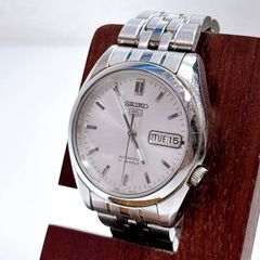 美品 セイコー5 SNK385K1 自動巻き 7S26 シルバー 裏スケ - メルカリ