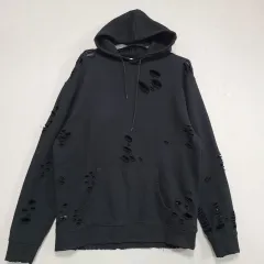 ㅡlesugiatelier ブラック ヴィンテージ フーディー メンズ105 ㅡ1106