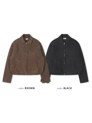 2025 冬 新作) ツイード コットン ダウン アウター (ツーウェイ、合포キルティング、クロップド)