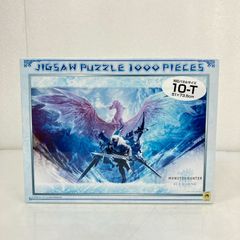 [미사용] 1000 개 지그 소 퍼즐 몬스터 헌터 월드 아이스 본 No.1000T-154 이베르카나와 헌터 SIZE 51 × 73.5cm 패널 No.10-T