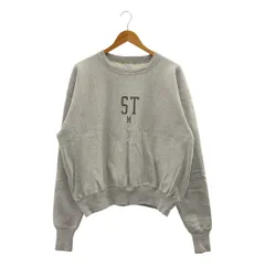 【美品】  SAINT MICHAEL  Mxxxxxx / セントマイケル | CRW SWT ダメージ加工 ロゴ クルーネックスウェット トレーナー | S | グレー | メンズ