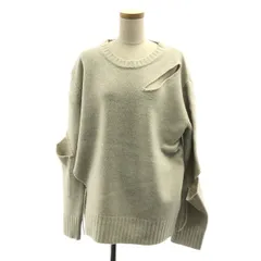 INSCRIRE / アンスクリア | 2022AW | ウール カットアウト オーバー ニット セーター | F | ライトグレー | レディース