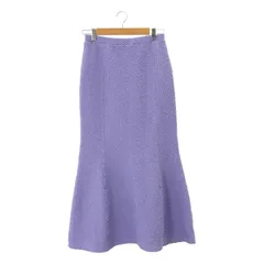 Mame Kurogouchi / マメクロゴウチ | 2024SS | Shirring Jersey Jacquard Flare Skirt シャーリング ジャガードスカート | 3 | パープル | レディース