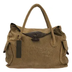 HENRY BEGUELIN / エンリーベグリン | レザー ステッチ ハンドバッグ | ブラウン系 | レディース