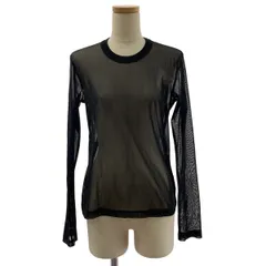 【美品】  noir kei ninomiya / ノワールケイニノミヤ | 2023SS | ポリエステル チュール クルーネック カットソー | M | ブラック | レディース