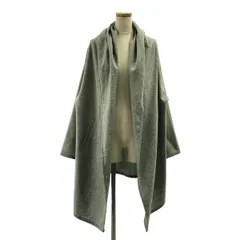 mizuiroind / ミズイロインド | ウール ボタンレス オーバー ガウン コート フーディ | F | グレー | レディース