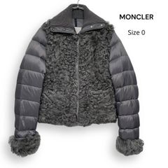 美品☆モンクレール☆高級アルパカ混 ニット異素材MIXダウンジャケット