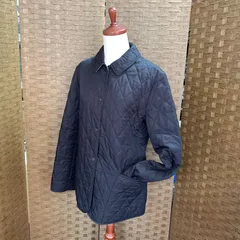 f001 L 美品 バーバリー ロンドン BURBERRY LONDON 中綿キルティングジャケット 裏地ノバチェック イングランド製 黒 ブラック ベージュ