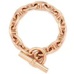 エルメス HERMES ブレスレット シェーヌダンクル GM ローズゴールド ピンクゴールド 13コマ スターリングシルバー AU750  【箱】【中古】