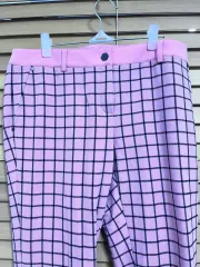 MUNSINGWEAR レディース ピンク起毛チェックパンツ 78サイズ