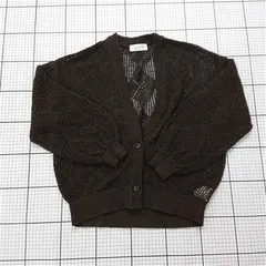 ◇ Θ SIMPLICITE メッシュニットカーディガン ダークブラウン系 レディース E  【1510240013528】