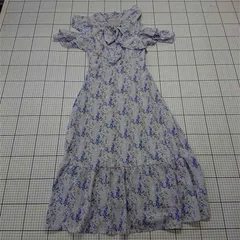 ◇ ⊂ ワンピース トッコクローゼット tocco closet 花柄フリルワンピース Mサイズ ライトブルー系 レディース E  【1510240013719】