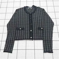 ◇ ⊇ ビューティ＆ユース ユナイテッドアローズ ツイード調カーディガン ブラック系 レディース E  【1510240014754】