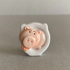 햄의 페이브/토이 스토리/돼지/프랑스 잡화/도기 미니어처/브로칸트/빈티지/욧의 도시/행운의 작은 도기