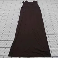 ◇ ⊂ ワンピース センスオブプレイス SENSE OF PLACE AA05-26C111 ノースリーブロングワンピース ブラウン系 レディース E  【1510240016789】