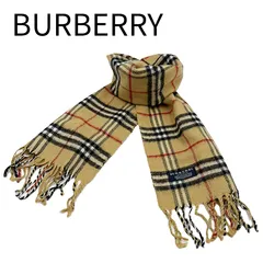 BURBERRY バーバリー カシミヤ100% マフラー チェック柄 ベージュ ノバチェック