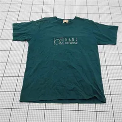 ◇ ⊂ ナノ・ユニバース nano・universe LB.04 ロゴプリントTシャツ メンズ Lサイズ グリーン系 E  【1510290000400】