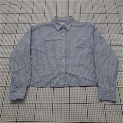 ◇ Θ JWアンダーソン UNIQLO ストライプシャツ ブルー系 Mサイズ レディース E  【1510290000905】