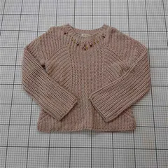 ◇ ⊇ ザラガール ZARA GIRL'S ニットセーター ビジュー付き ピンク系 キッズ E  【1510290000615】