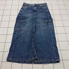 ◇ Θ ギャップ GAP デニムカーゴロングスカート 25 インディゴ系 レディース E  【1510290004125】