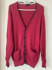 美品　アーノルドパーマー　カーディガン　レッド　L