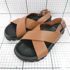 ◇ ⊂ シップス SHIPS for women クロスストラップサンダル ブラウン系 レディース 24 E  【1510290015831】
