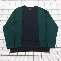 ◇ Θ ザラ ZARA クルーネック切替スウェットシャツ XL ブラック系 メンズ E  【1511110044925】