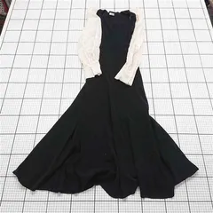 ◇ Θ フレイアイディー FRAY I.D バイカラーパフスリーブマーメイドワンピース ブラック系 レディース 0 E  【1511110046370】