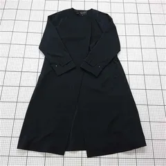 ◇ ⊇ インディヴィ INDIVI 127-98001 ノーカラーコート ブラック系 レディース 05 E  【1511110047186】