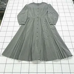 ◇ ⊇ ワンピース メルロ merlot #385 プリーツロングワンピース グレー系 レディース E  【1511110047728】