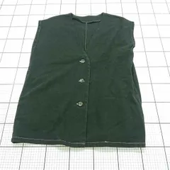 ◇ ⊂ アンティカ antiqua 綿100% ベスト ブラック系 フリーサイズ レディース E  【1511110048220】