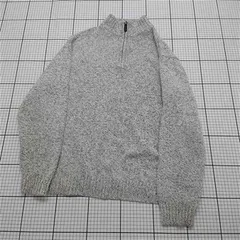 ◇ ⊇ チャップス CHAPS ハーフジップ ニットセーター グレー系 メンズ Lサイズ E  【1511110048152】