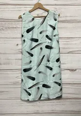 agnes b. アニエス・ベー ノースリーブワンピース レディースサイズS ミントグリーン総柄系