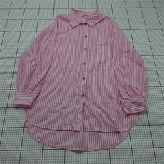 ◇ Θ アングリッド Ungrid 112210420201 ピンクストライプシャツ レディース F E  【1511110048787】