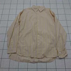 ◇ Θ センス オブ プレイス ストライプ 長袖 シャツ サイズM ベージュ系イエロー系 メンズ E  【1511120008597】