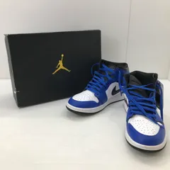 【中古品】NIKE ナイキ AIR JORDAN 1 MID GAME ROYAL WHITE BLACK DQ8426-402 エアジョーダン1 スニーカー 靴 【160-250903-rt-01-tag】