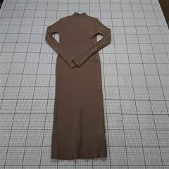 ◇ ⊇ ワンピース ナチュラルクチュール natural couture リブニットワンピース ベージュ系 レディース E  【1511110050476】