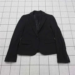 ◇ ⊇ UNIQLO ユニクロ 1ボタン 長袖 テーラードジャケット サイズM ブラック系 レディース E  【1511120008832】