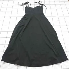 ◇ ⊂ apres jour アプレジュール リボン キャミソール ロング ワンピース サイズF ブラック系 レディース E  【1511120008818】